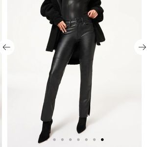 NWT Good American Faux Leather Pants size 6 / 28 BETTER THAN LEATHER GOOD BOY